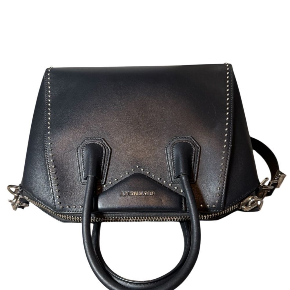 GIVENCHY Black Leather Studded Antigona 2way Small Boston Doctor Bag Satchel - Picture 5 of 13